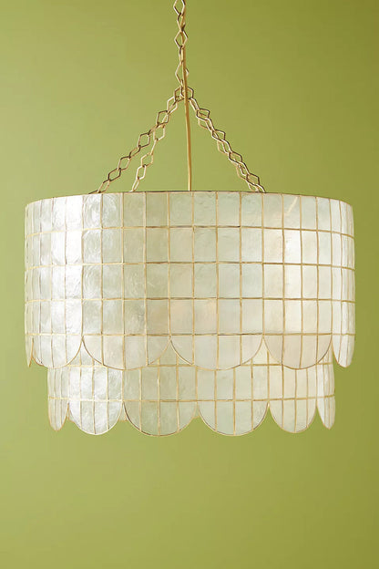 Hailee Capiz Chandelier - view 13 | morylighting