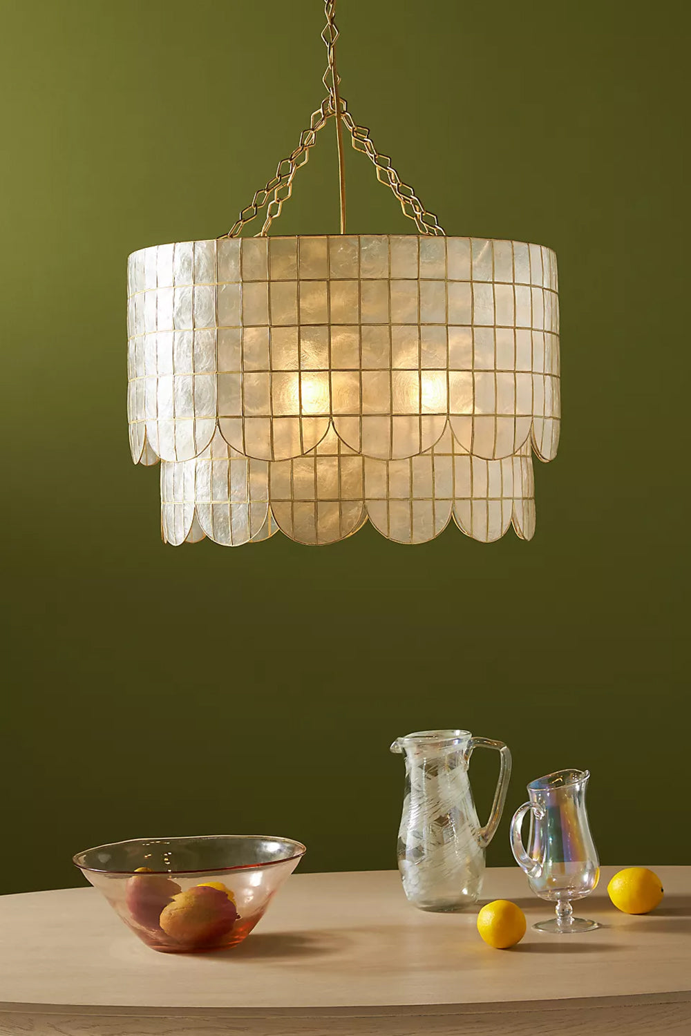 Hailee Capiz Chandelier - view 9 | morylighting
