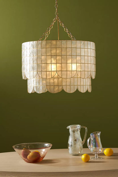 Hailee Capiz Chandelier - view 9 | morylighting