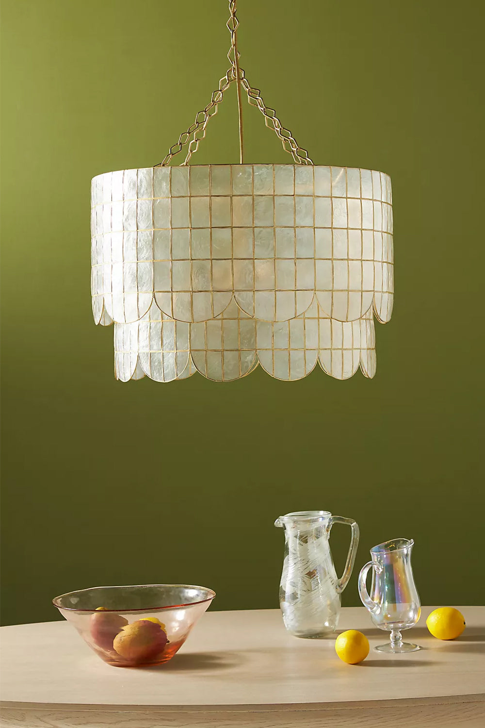 Hailee Capiz Chandelier - view 12 | morylighting