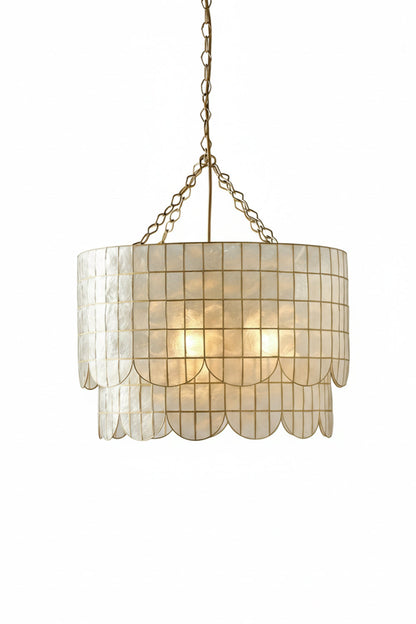 Hailee Capiz Chandelier | morylighting