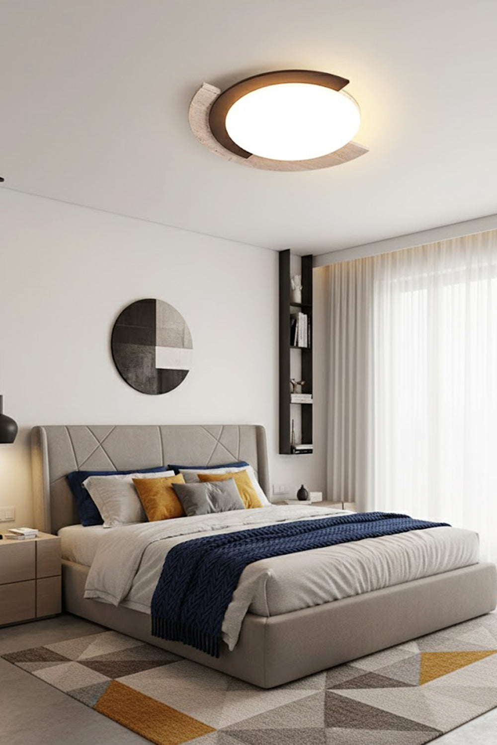 Halo Travertine Ceiling Light - view 5 | morylighting
