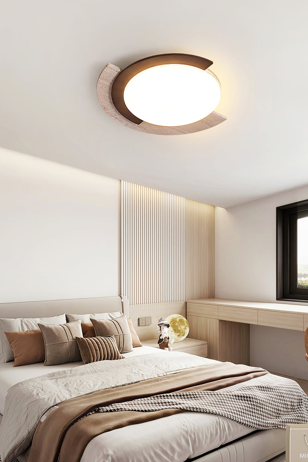 Halo Travertine Ceiling Light - view 7 | morylighting