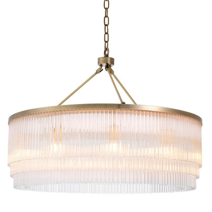 Hector 10-Light Chandelier: Grand Gold Finish, Crystal Accents for Elegant Homes
