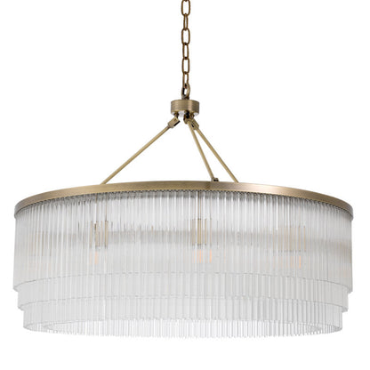 Hector 10-Light Chandelier: Grand Gold Finish, Crystal Accents for Elegant Homes
