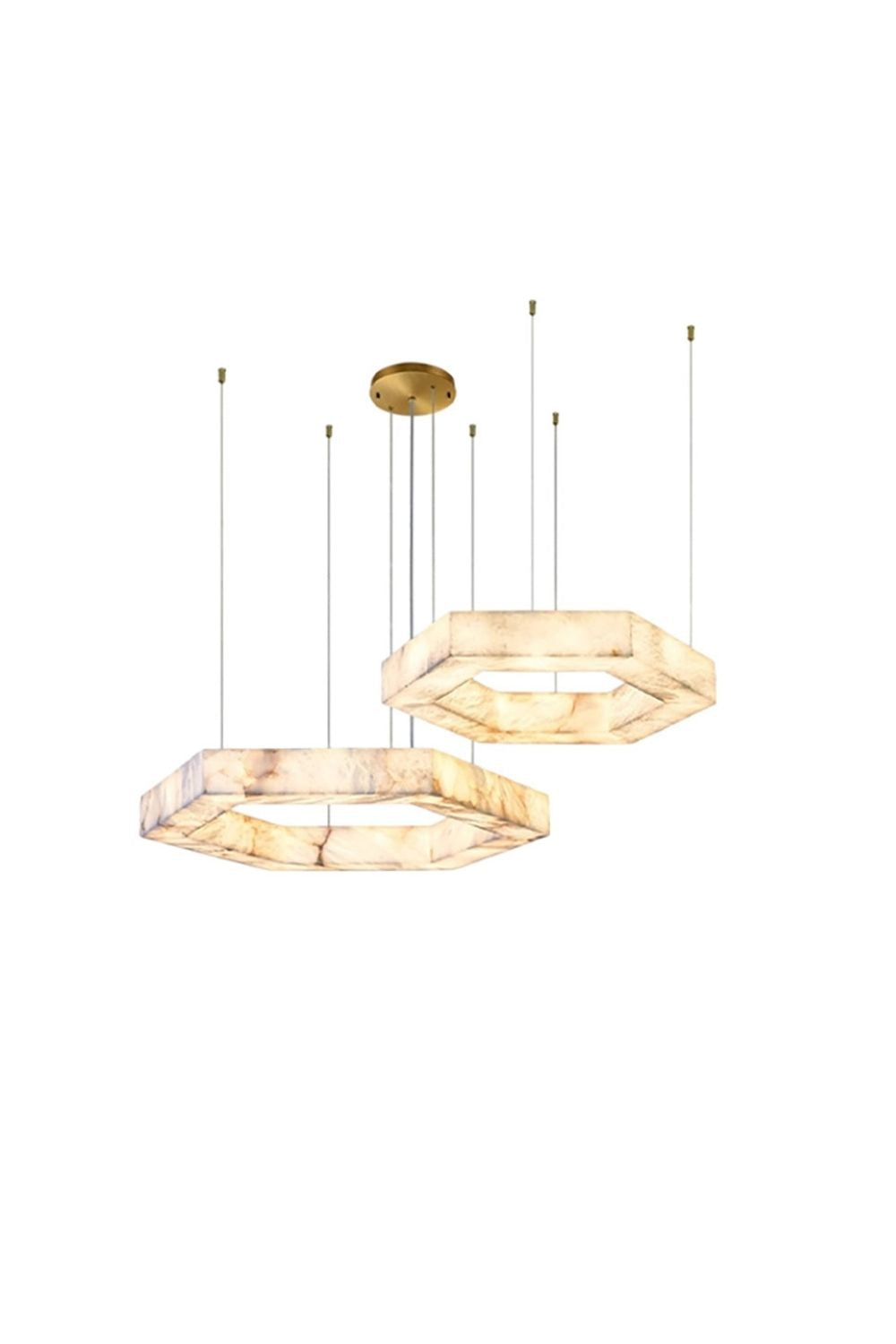 Hexagonal Alabaster Chandelier | morylighting