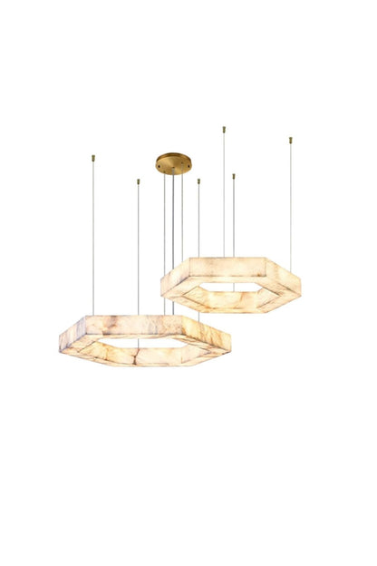 Hexagonal Alabaster Chandelier | morylighting