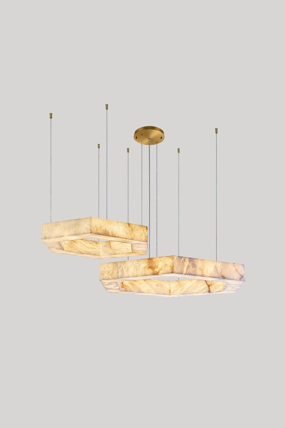Hexagonal Alabaster Chandelier - view 13 | morylighting