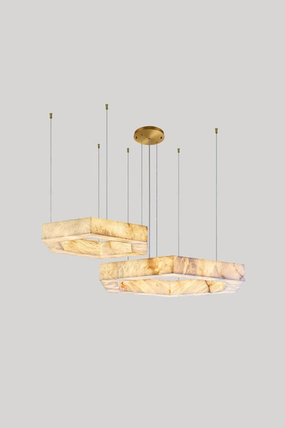 Hexagonal Alabaster Chandelier - view 13 | morylighting