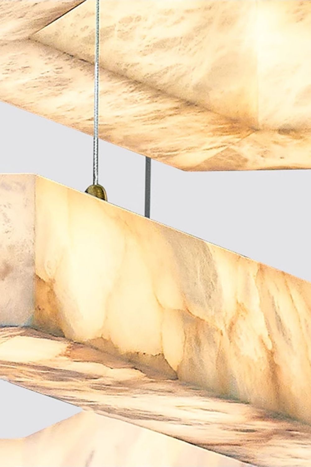 Hexagonal Alabaster Chandelier - view 16 | morylighting