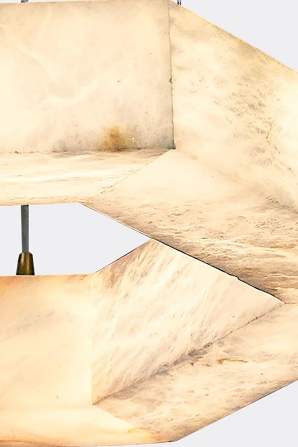 Hexagonal Alabaster Chandelier - view 17 | morylighting