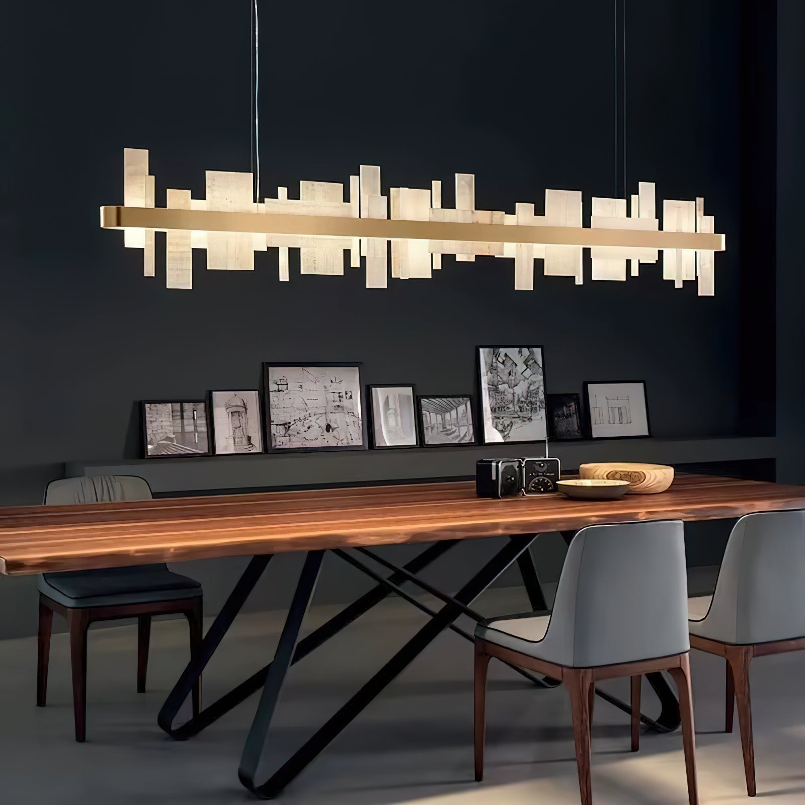 Honice LED Alabaster Chandelier