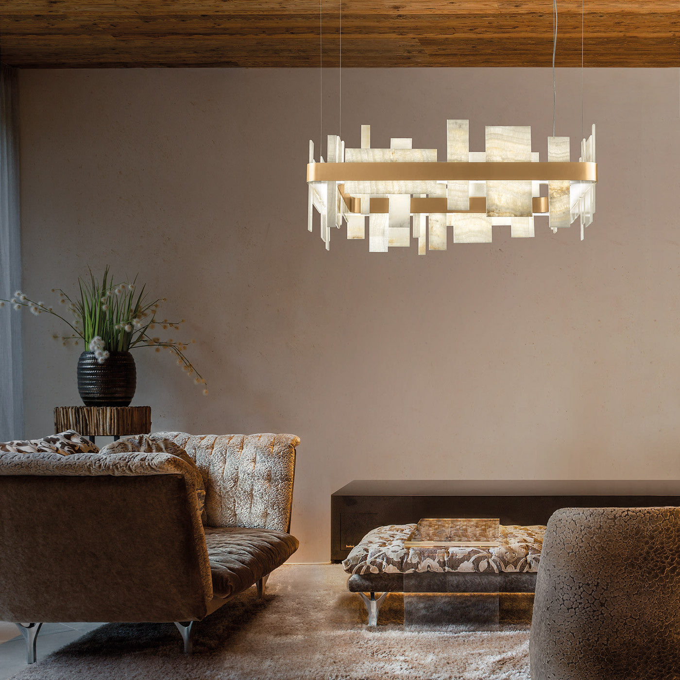Honice LED Alabaster Chandelier