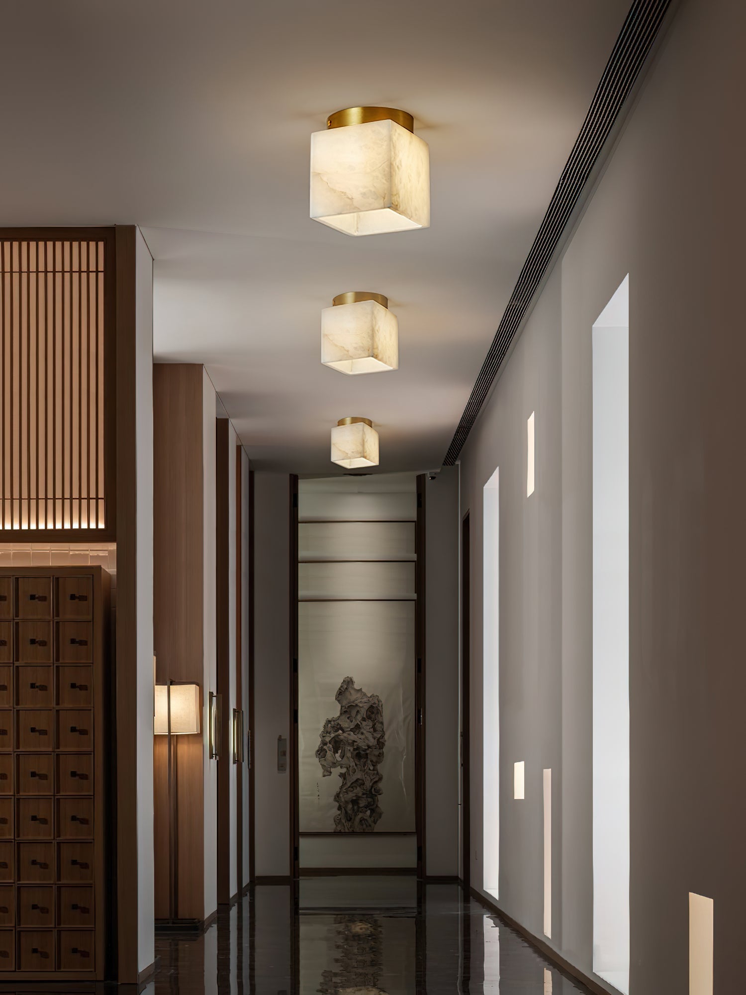 Budnick  Alabaster Ceiling Light