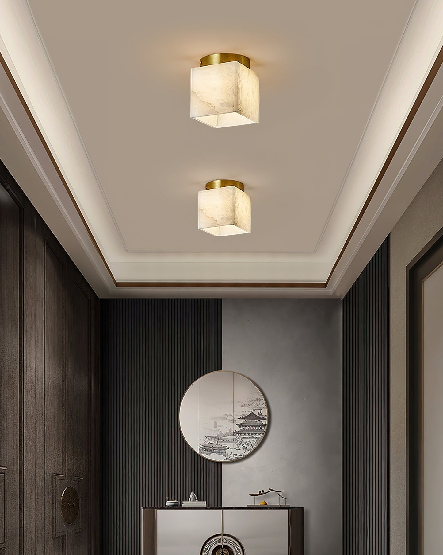 Budnick  Alabaster Ceiling Light