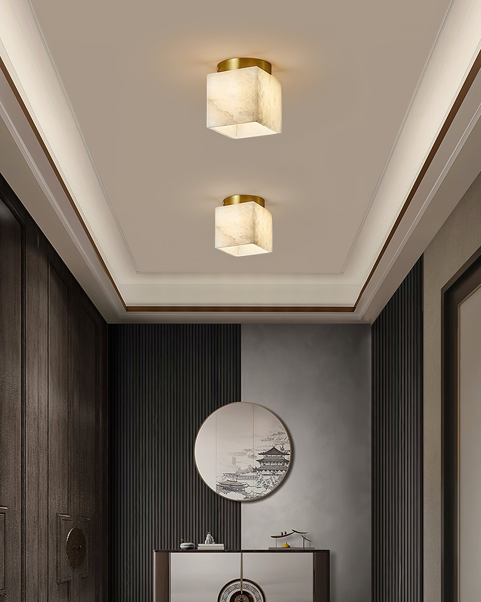 Budnick  Alabaster Ceiling Light