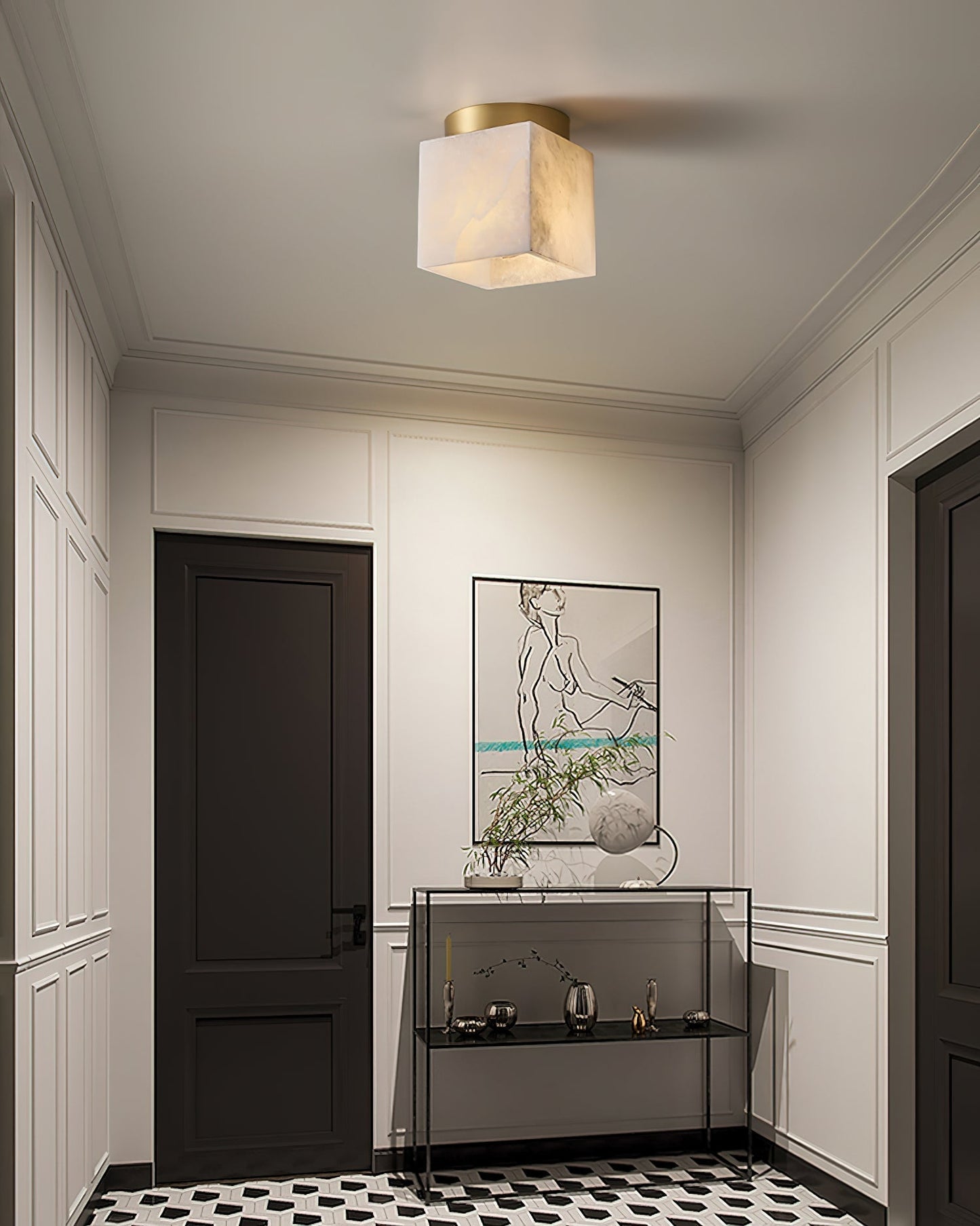 Budnick  Alabaster Ceiling Light