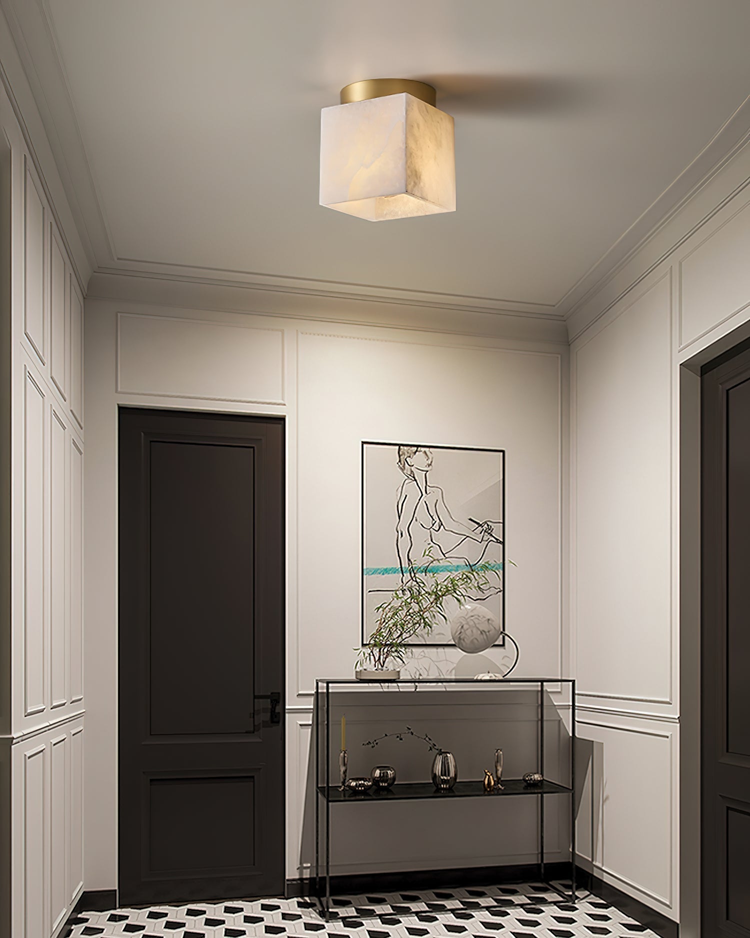 Budnick  Alabaster Ceiling Light