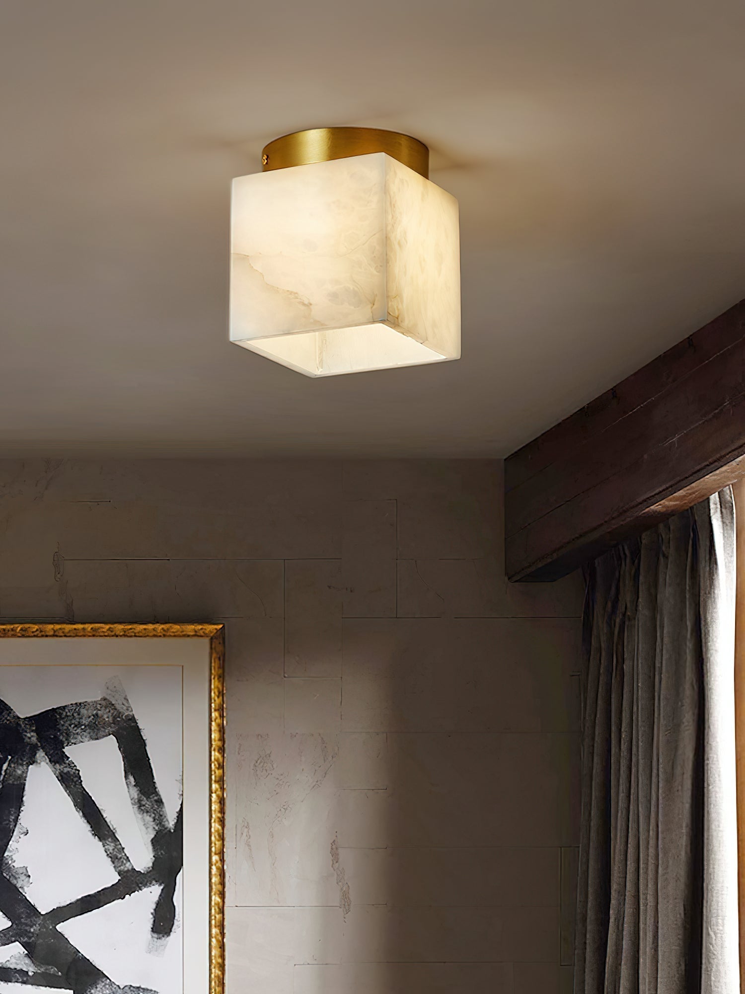 Budnick  Alabaster Ceiling Light