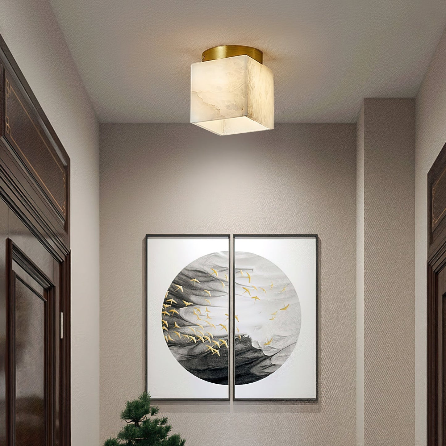 Budnick  Alabaster Ceiling Light
