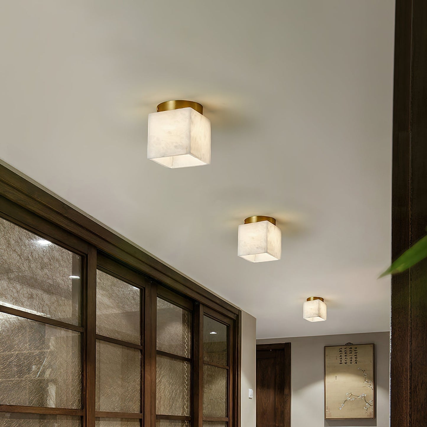 Budnick  Alabaster Ceiling Light