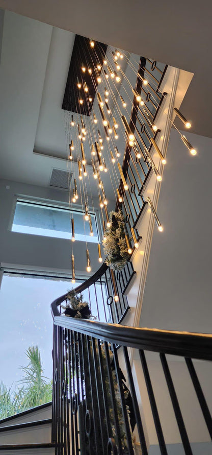 Bellini Rectangular Tubular Pendant Light Chandelier - morylighting