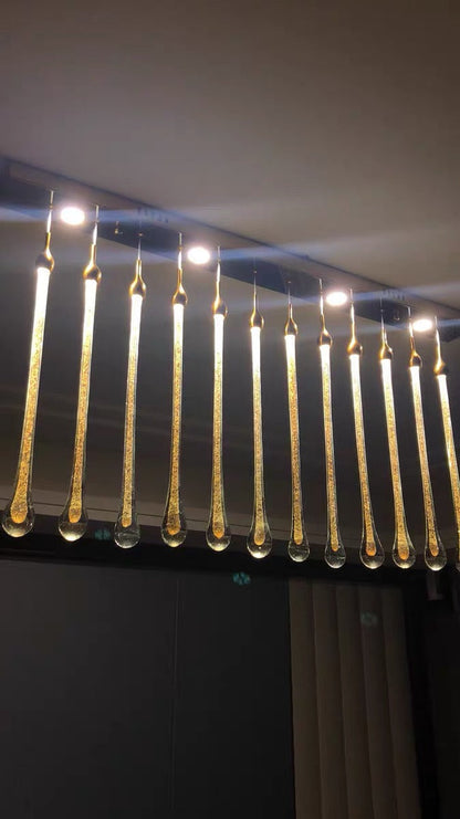 Morylighting Grand Cascade Glass Drop Chandelier - Background Shot