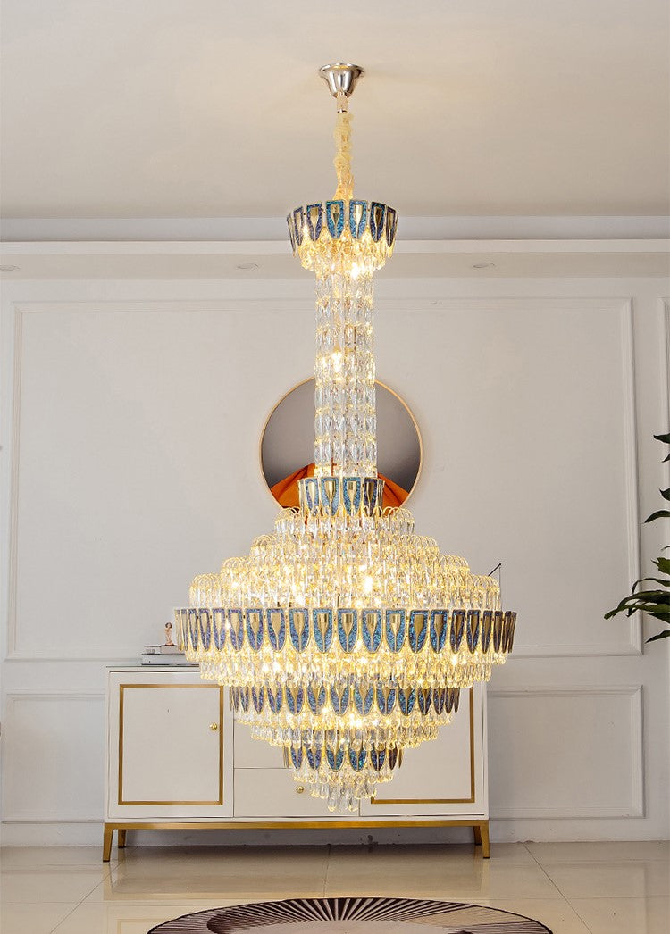 Morylighting Grand Empire Tiered Crystal Chandelier - Background Shot