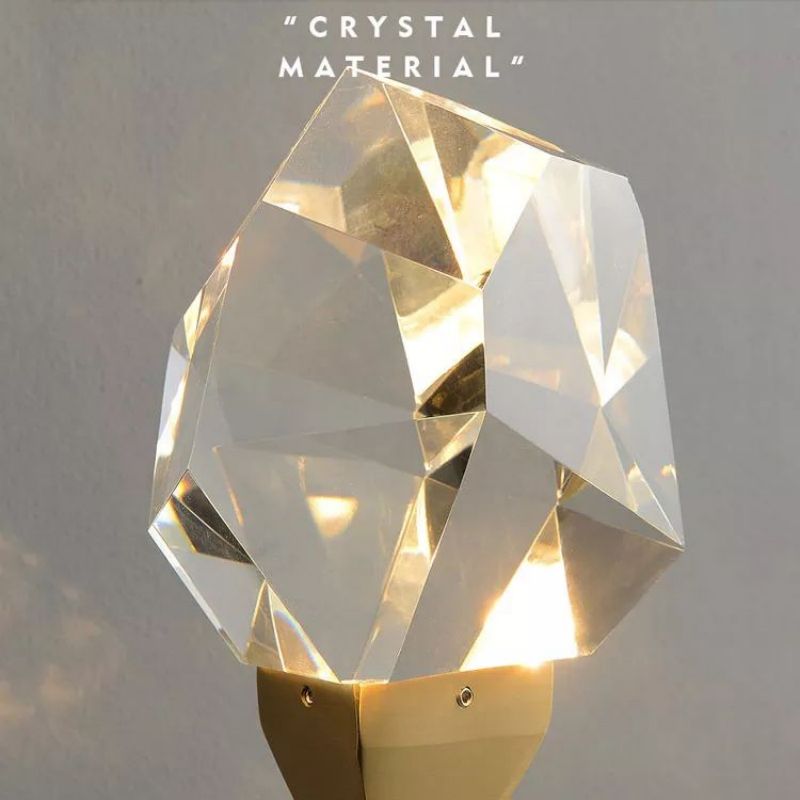 LA Nicole Crystal Prisms Wall Sconce