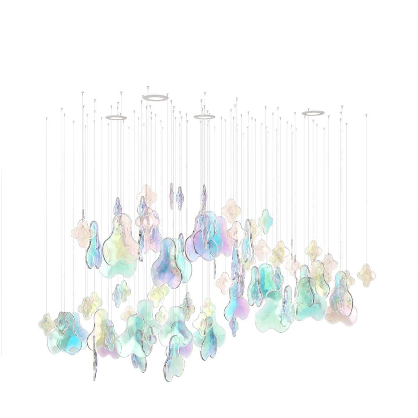 Galaxy Iris Iridescent Blossom Chandelier