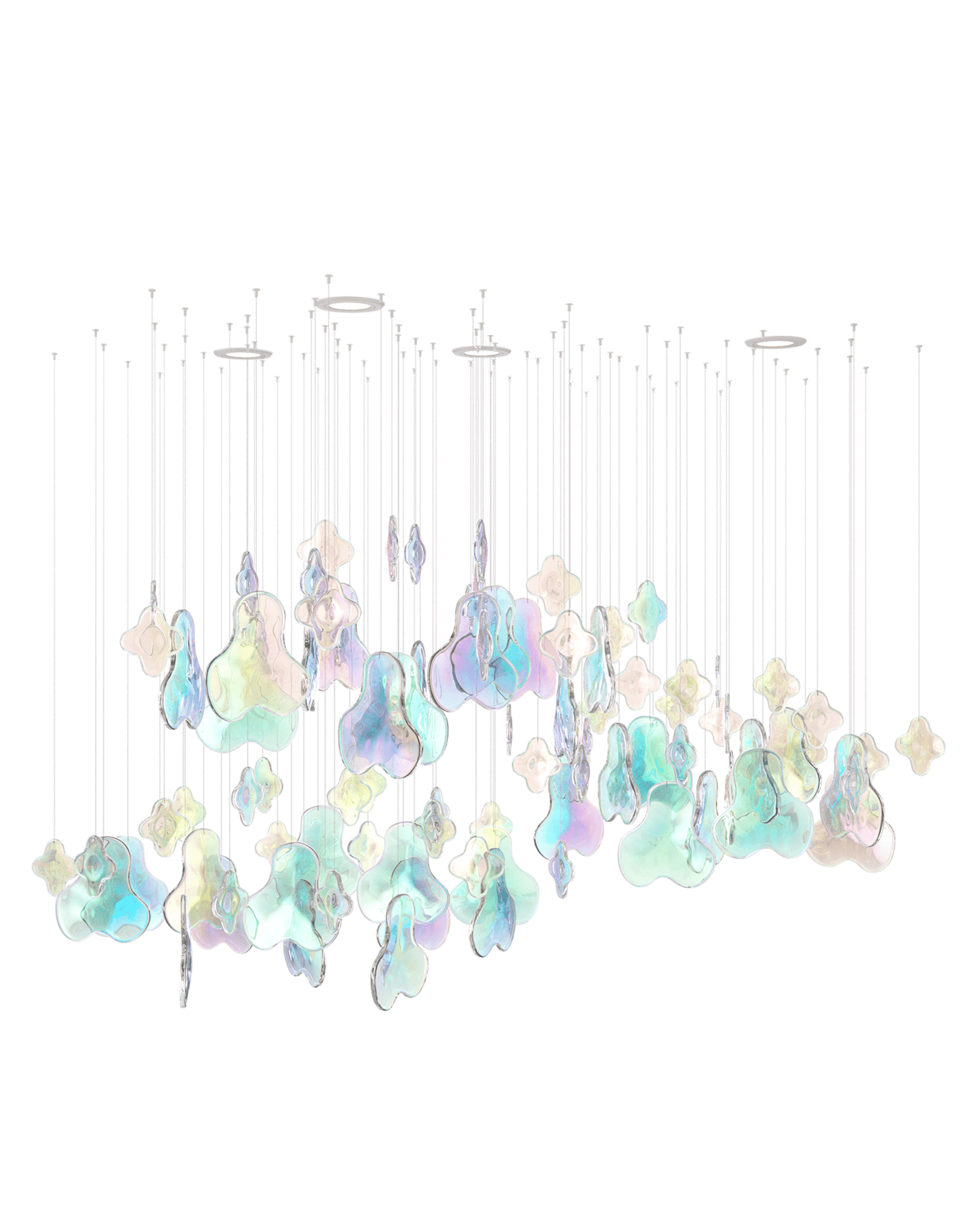 Galaxy Iris Iridescent Blossom Chandelier