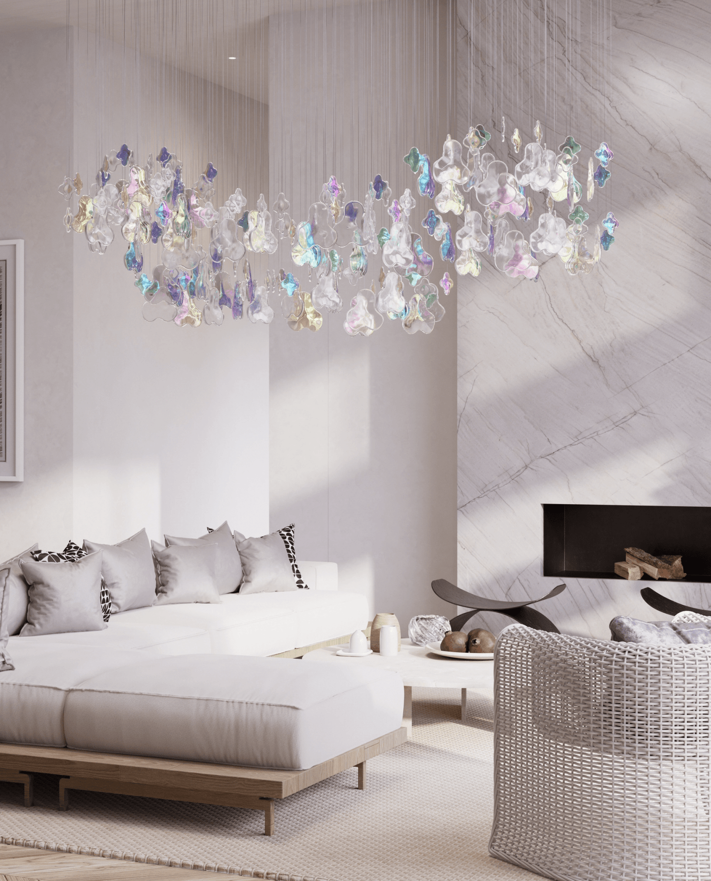 Galaxy Iris Iridescent Blossom Chandelier