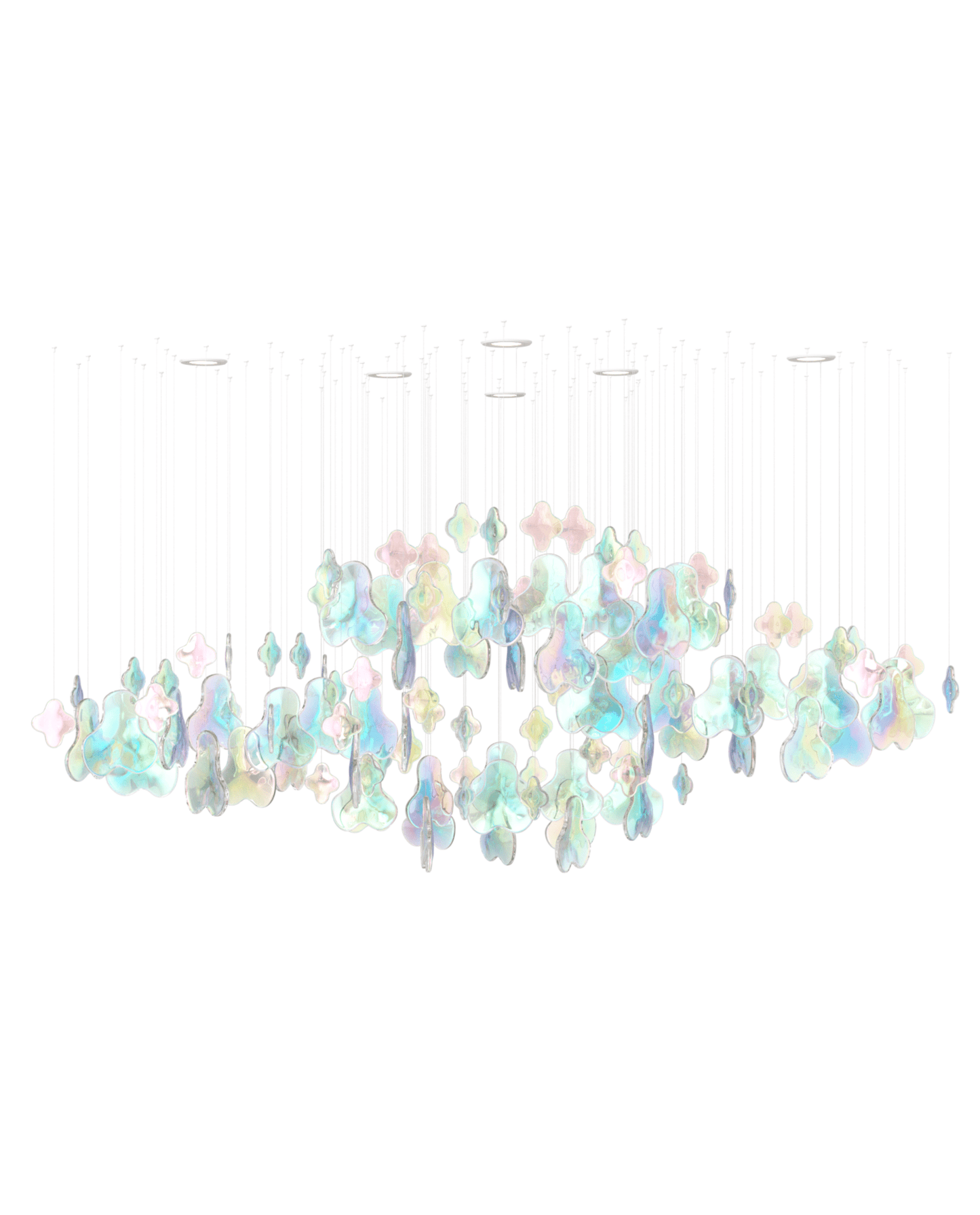 Galaxy Iris Iridescent Blossom Chandelier