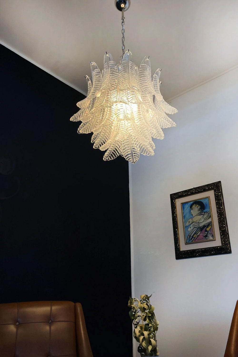 Italian Art Leaf Chandelier - view 6 | morylighting
