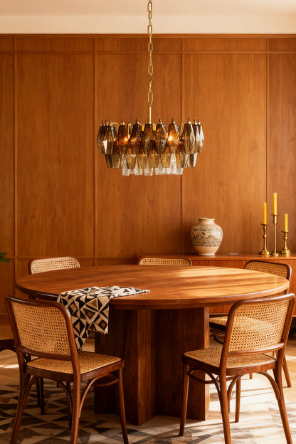 Italian Art Poliedri Glass Chandelier - view 4 | morylighting