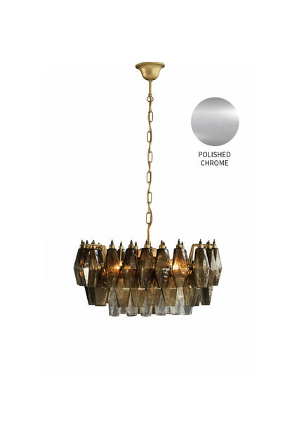 Italian Art Poliedri Glass Chandelier - view 18 | morylighting
