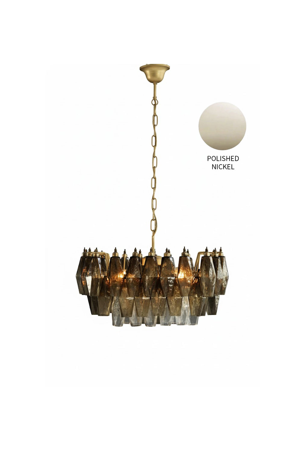 Italian Art Poliedri Glass Chandelier - view 16 | morylighting