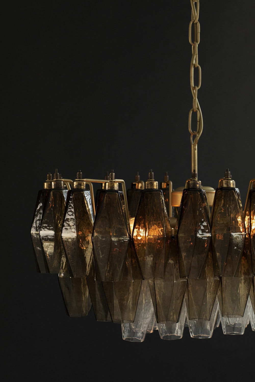 Italian Art Poliedri Glass Chandelier - view 14 | morylighting