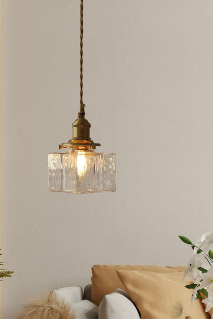 Jewel Square Glass Pendant Lamp - view 3 | morylighting
