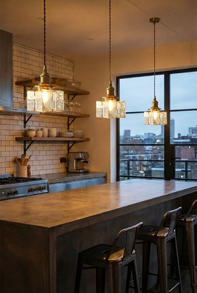 Jewel Square Glass Pendant Lamp - view 14 | morylighting