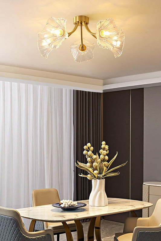 Kalin Blossom Petal Glass Ceiling Lamp - view 2 | morylighting