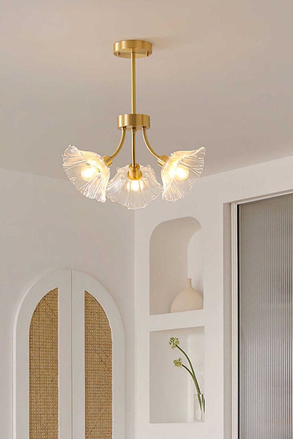 Kalin Blossom Petal Glass Chandelier - view 4 | morylighting