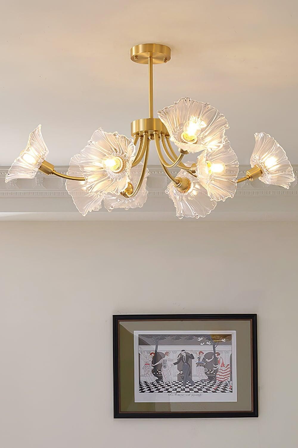 Kalin Blossom Petal Glass Chandelier - view 6 | morylighting