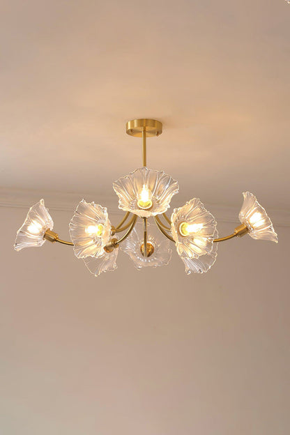 Kalin Blossom Petal Glass Chandelier - view 12 | morylighting