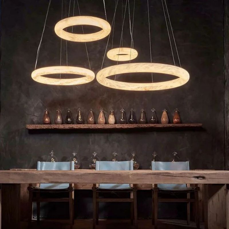 Karen Alabaster Ring Chandelier