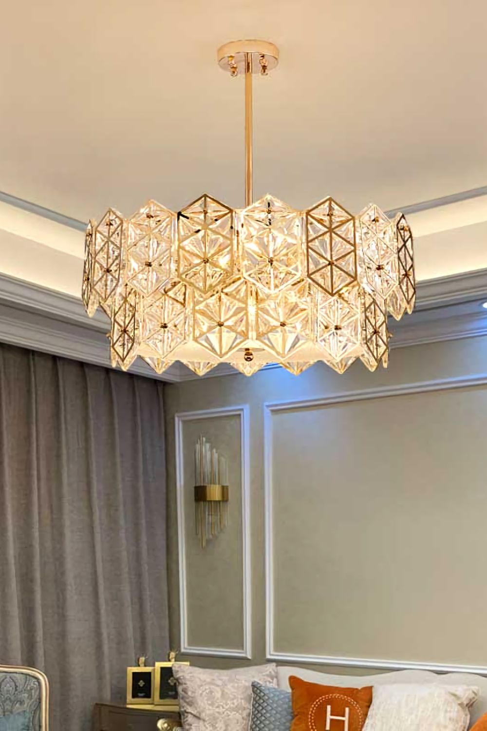 Kinkeldey Crystal Prism Chandelier - morylighting