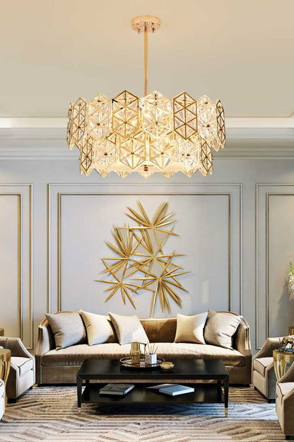 Kinkeldey Crystal Prism Chandelier - morylighting