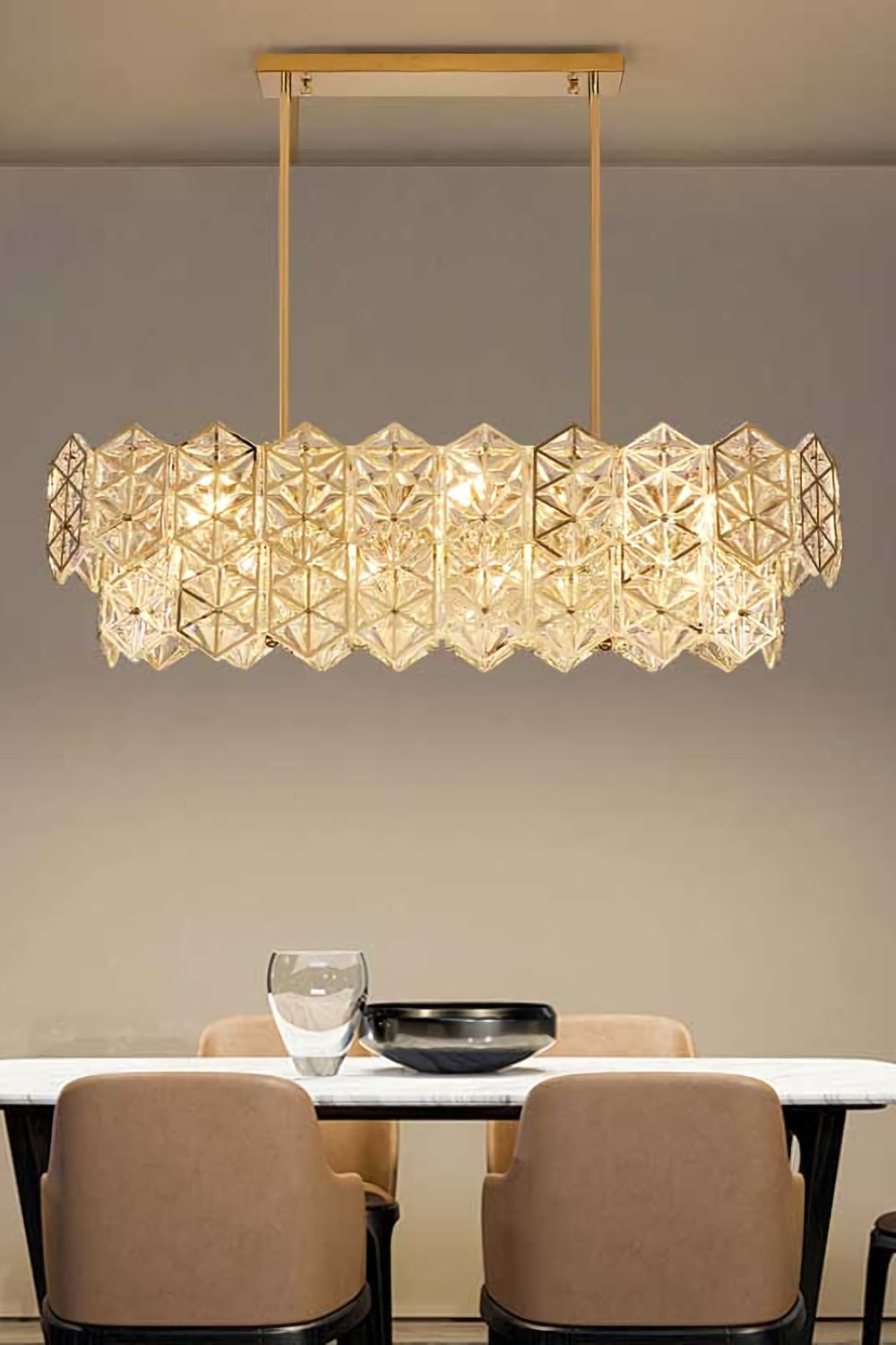 Kinkeldey Crystal Prism Chandelier - morylighting