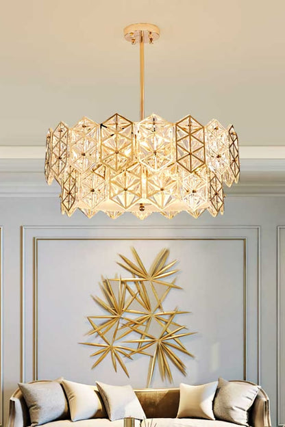 Kinkeldey Crystal Prism Chandelier - morylighting