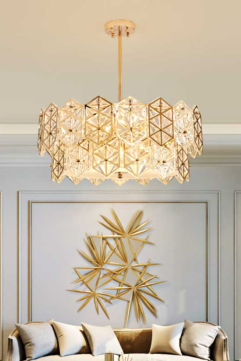 Kinkeldey Crystal Prism Chandelier - morylighting
